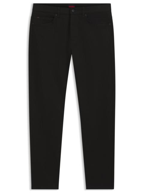 HUGO SLIM-FIT JEANS IN BLACK COMFORT-STRETCH DENIM