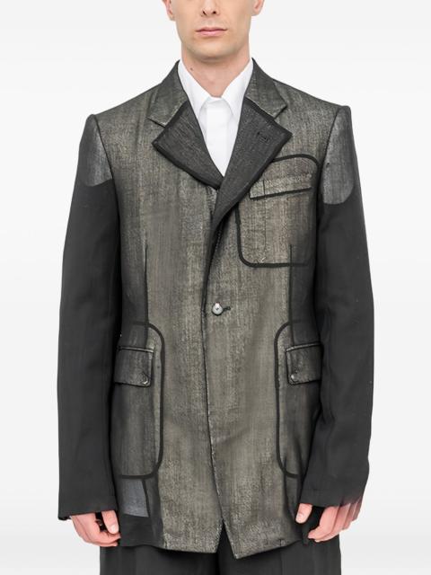 SETCHU metallic-effect panelled blazer