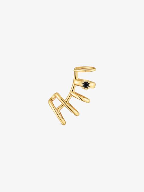 TOUS 5-hoop Earcuff with 18K gold vermeil and black spinel TOUS Line
