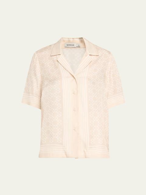 SIMKHAI Koda Button-Front Shirt