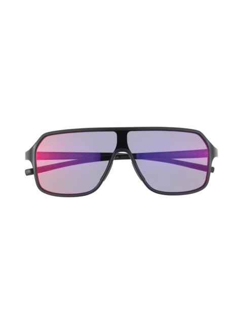 TAG Heuer Bolide 136mm Oversize Mask Sunglasses in Matte Black /Smoke Mirror