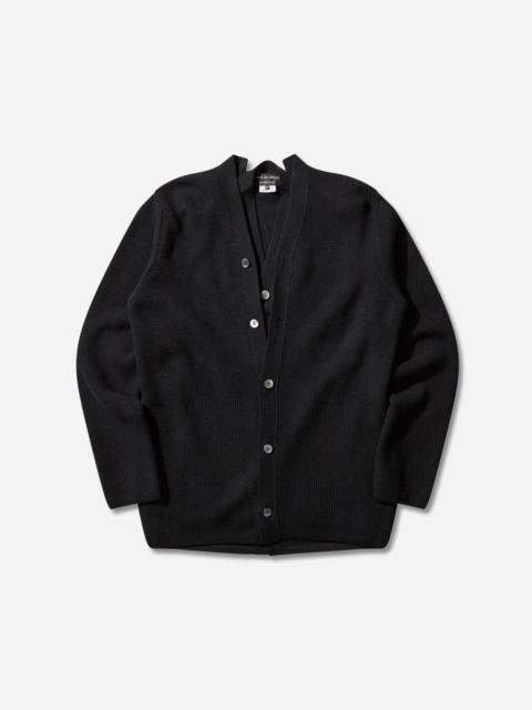 Comme des Garçons Homme Plus Men's Double Layered Wool Cardigan Black