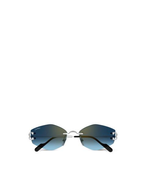 Cartier rimless geometric-frame sunglasses