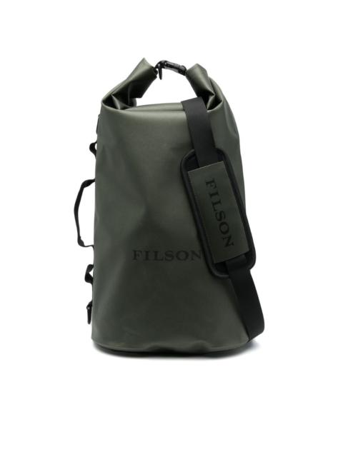 FILSON logo-stamp drawstring backpack