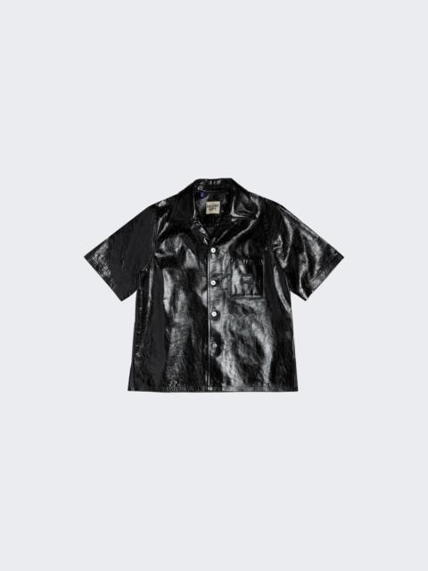 Leather Parker Shirt Black