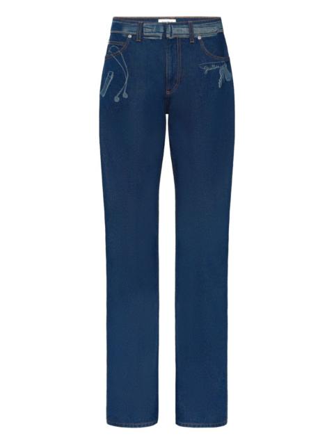 Jean Paul Gaultier Trompe l'oeil-print jeans