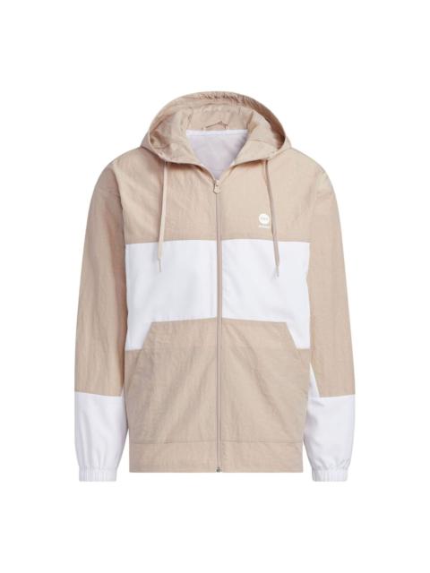 adidas Neo Basketball Windbreaker Jackets 'Beige White' IA6808