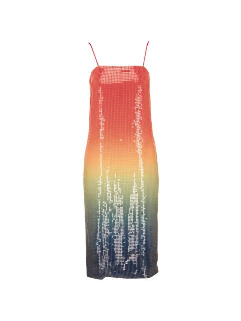 gradient-effect sequinned dress