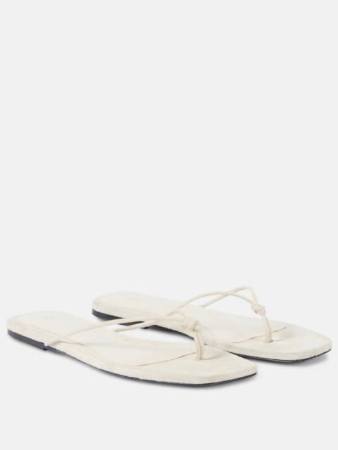 Totême The Knot suede thong sandals