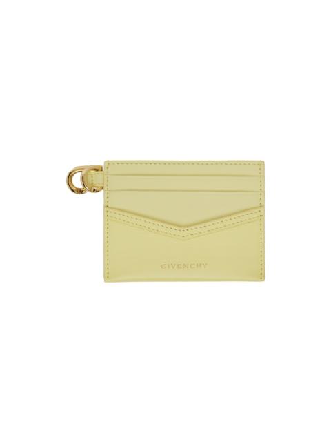Yellow Voyou Leather Card Holder