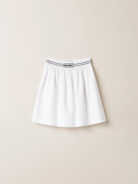 Poplin miniskirt