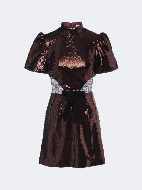 REBECCA VALLANCE Cece cutout sequined minidress