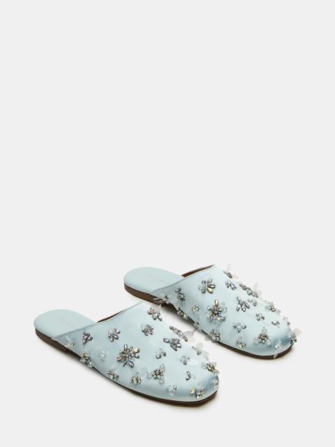 STEVE MADDEN PEARSON BLUE SATIN RHINESTONES
