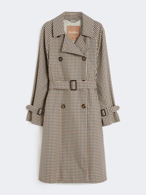 Max Mara Patterned water-repellent twill trench coat - COFFEE
