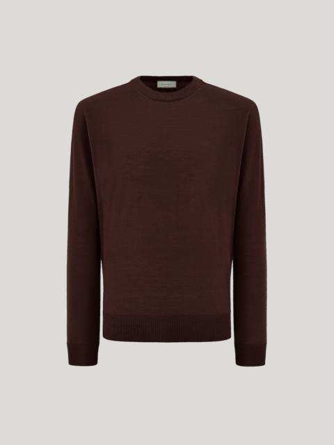 Canali CANALI NUVOLA BURGUNDY SEAMLESS MERINO WOOL CREW NECK