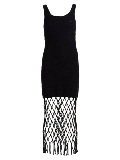 Rails Women's Nastia Shell-Embellished Knit Midi-Dress - Black