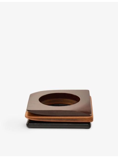HEAVEN MAYHEM Notte Wood And Resin Bangle Set