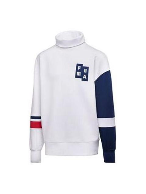 PUMA PUMA x ADER Crossover Turtleneck Contrasting Colors Pullover Couple Style White 576958-02