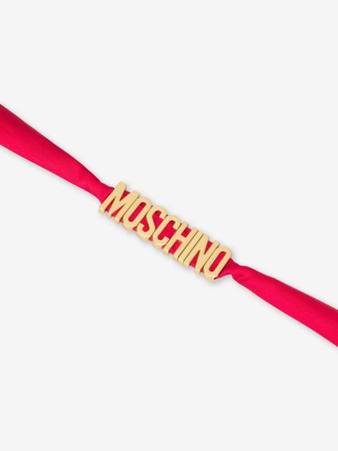 Moschino LETTERING LOGO SMALL SILK SCARF