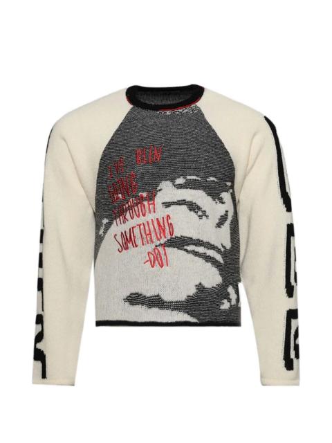 RRR123 graphic knit jumper