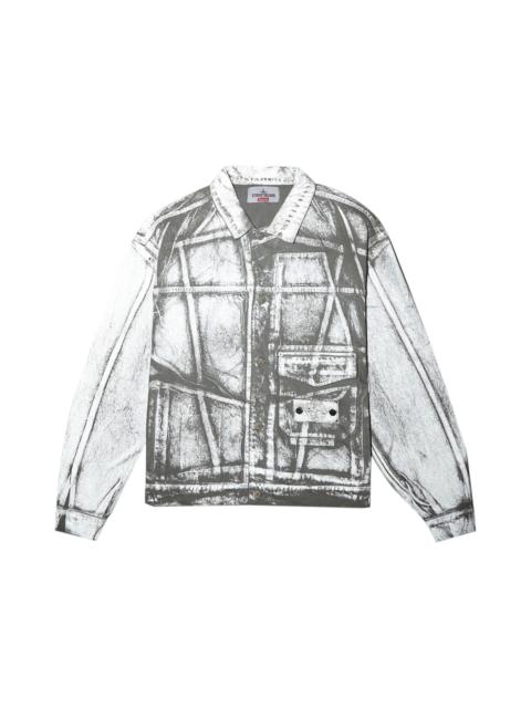 Supreme Stone Island Denim Trucker Jacket Reflective