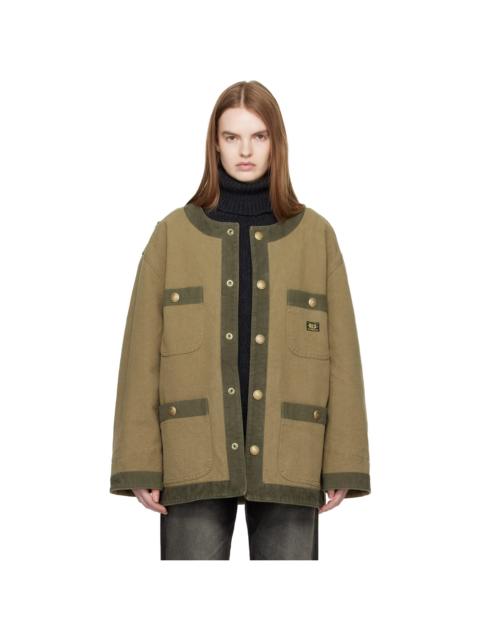 R13 Khaki Cord Trimmed Chore Jacket