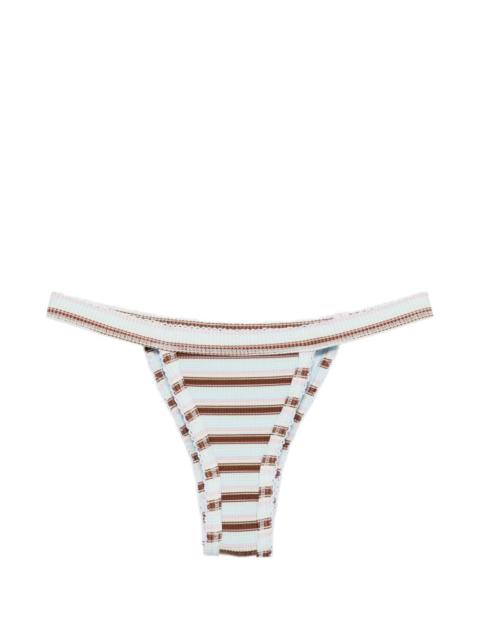 Frankies Bikinis stripe-pattern bikini bottoms