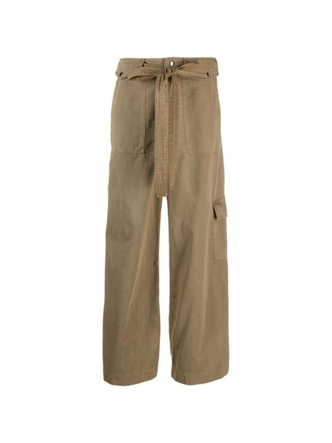 Rosemary belted cotton trousers