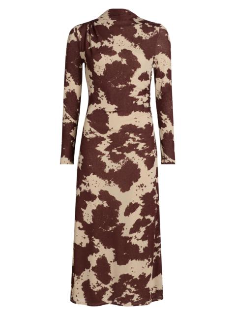 Rails Women's Margaret Cow-Printed Knit Midi-Dress - Cowgirl