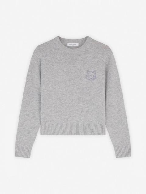 Maison Kitsuné BOLD FOX HEAD EMBROIDERED CROPPED JUMPER