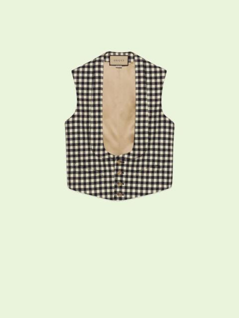 GUCCI Gingham wool formal vest