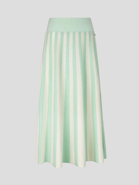 BOGNER Melani knitted skirt in Mint/Off-white