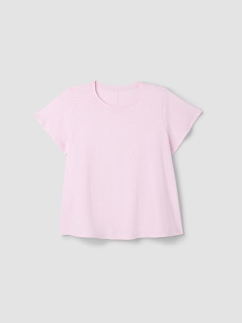 EILEEN FISHER Organic Cotton Slubby Jersey Crew Neck Tee