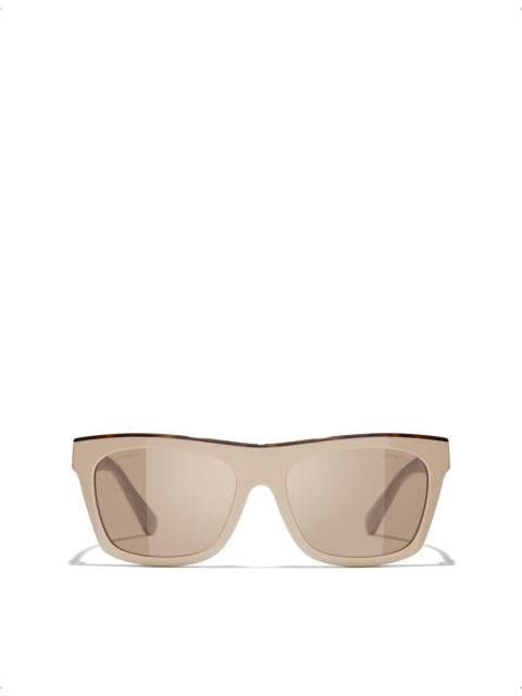 CHANEL CH5569 Square-Frame Acetate Sunglasses