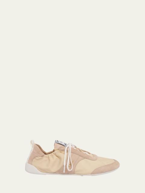Chloé Kick Mixed Leather Low-Top Sneakers