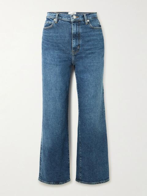 FRAME The Wide high-rise wide-leg jeans Dark denim