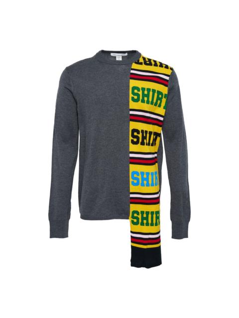 Comme des Garçons SHIRT Acrylic Wool Intarsia 12-Gauge Knit Top