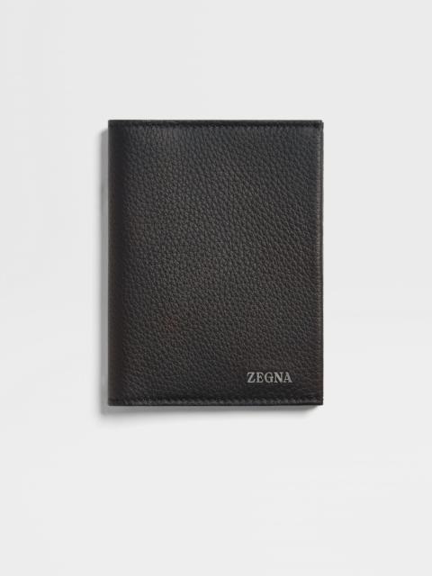 BLACK DEERSKIN PASSPORT CASE