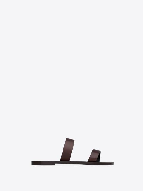 SAINT LAURENT pepe slides in smooth leather