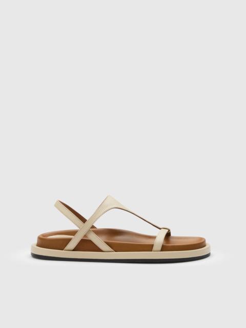 ATP ATELIER Ultimo Mandorla Grained Leather Comfy sandals