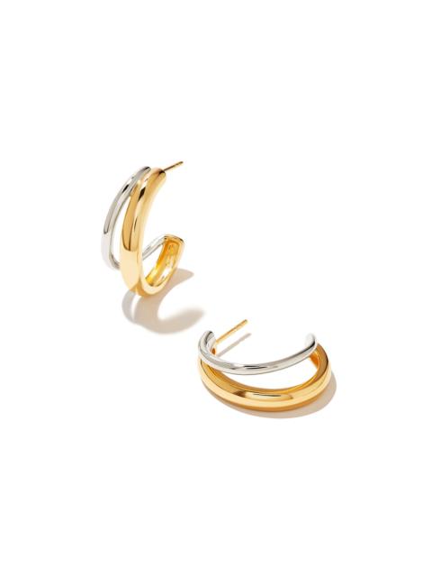 KENDRA SCOTT Meg Double Hoop Earrings in Mixed Metal