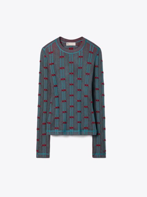 TORY BURCH Ribbed Viscose Top
