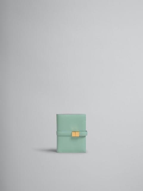 Marni GREEN LEATHER BIFOLD PRISMA WALLET