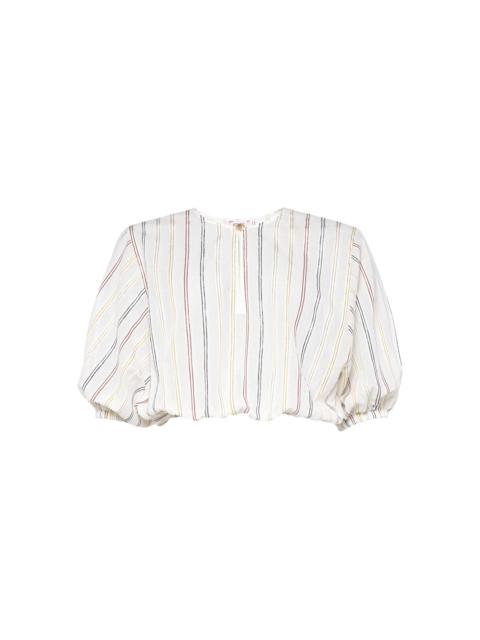 ERES Eldorado striped puff-sleeve blouse