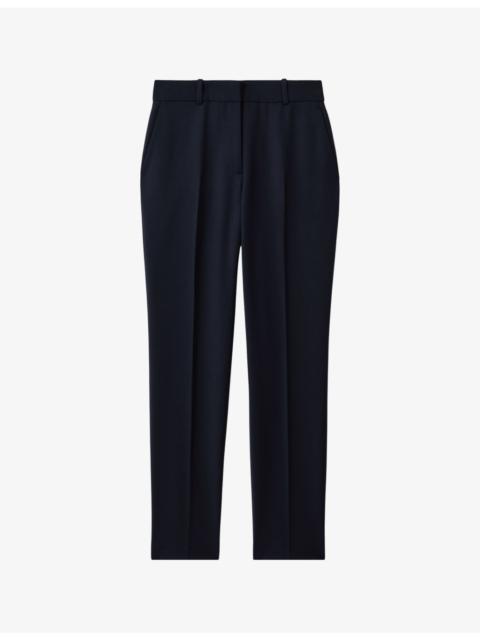 REISS Gabi slip-pocket slim-leg mid-rise woven trousers