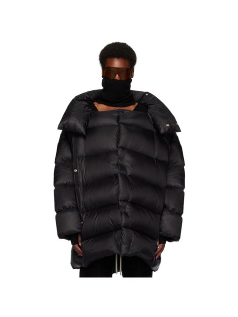 Rick Owens Black Jumbo Drella Down Coat