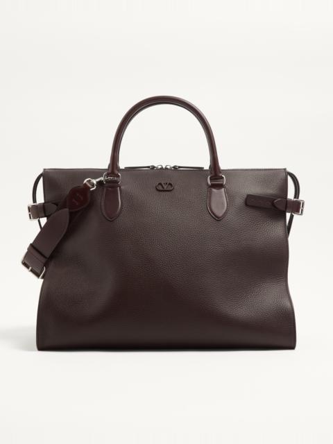 Valentino VALENTINO GARAVANI ANTIBES DUFFLE BAG IN GRAINED LEATHER