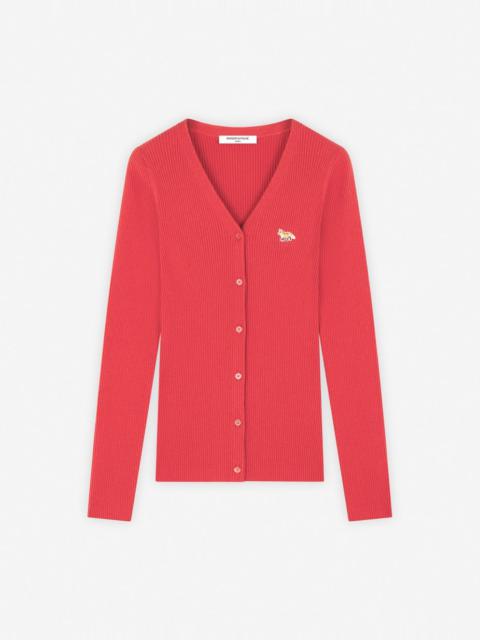 Maison Kitsuné BABY FOX PATCH FINE RIBBED CARDIGAN