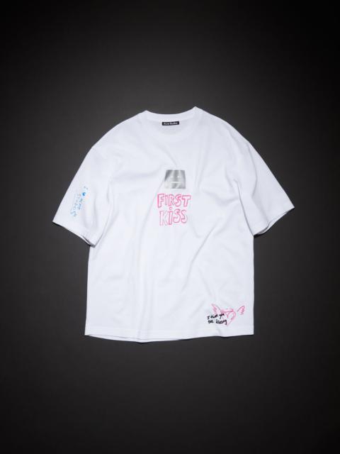 Scribbles t-shirt- Relaxed fit - Optic White