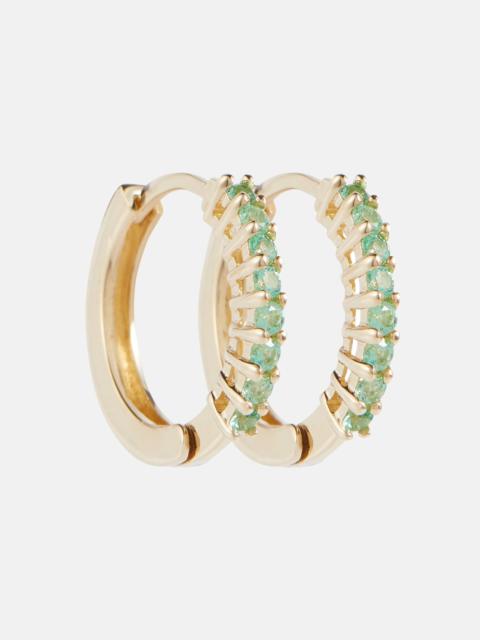 MATEO 14kt gold earrings with emeralds